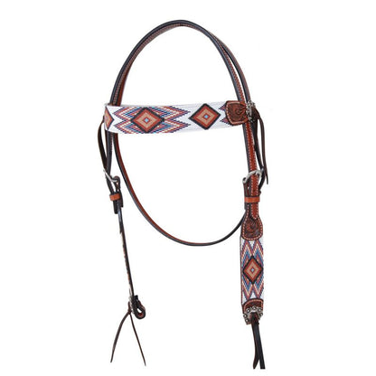 Circle Y Infinity Bead Browband Headstall – Unique Beaded Design