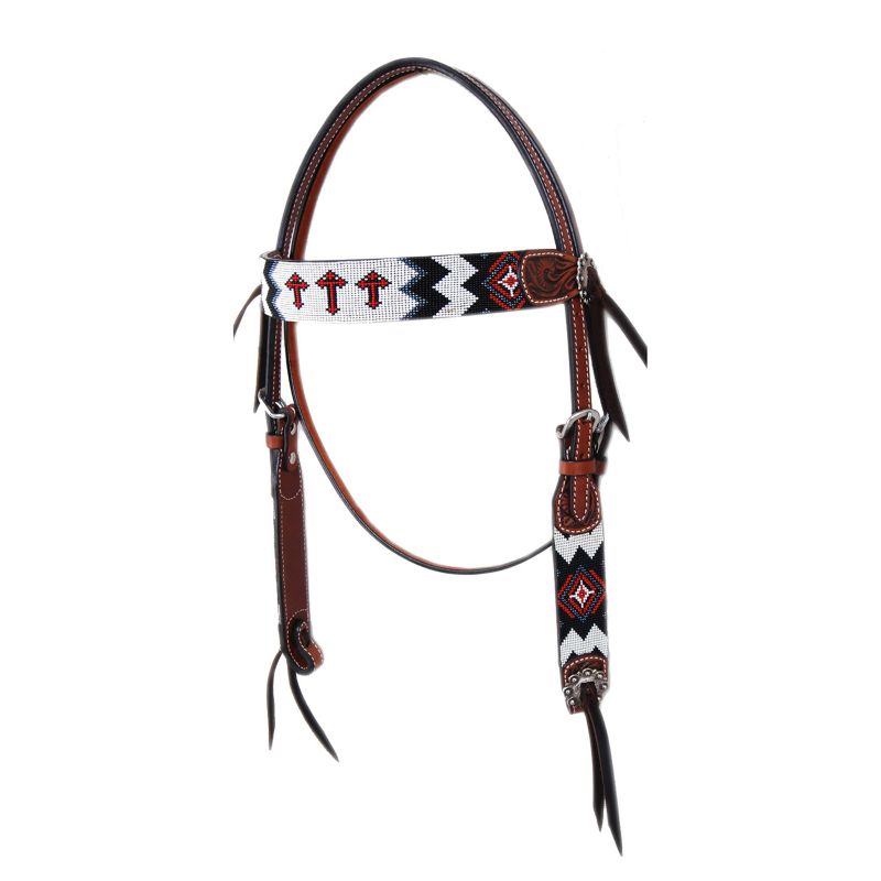 Circle Y Infinity Bead Browband Headstall – Unique Beaded Design