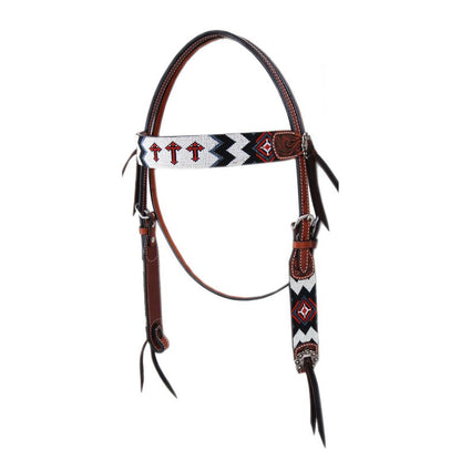Circle Y Infinity Bead Browband Headstall – Unique Beaded Design