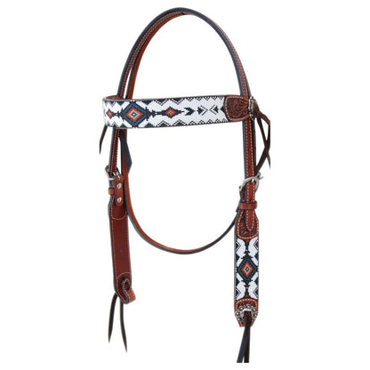 Circle Y Infinity Bead Browband Headstall – Unique Beaded Design