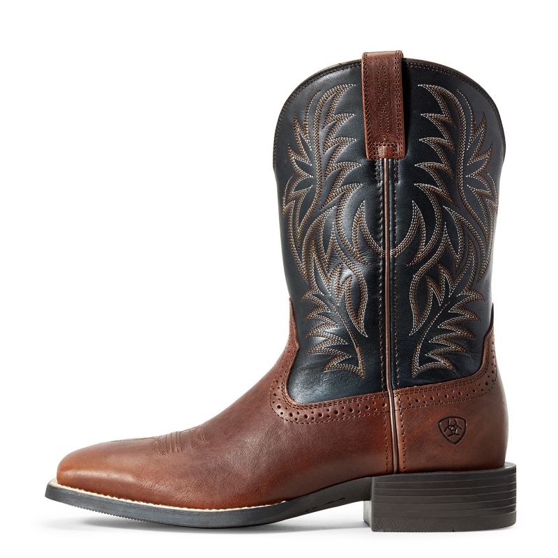 Ariat Mens Sport Western Sq Cog/Blk Boots