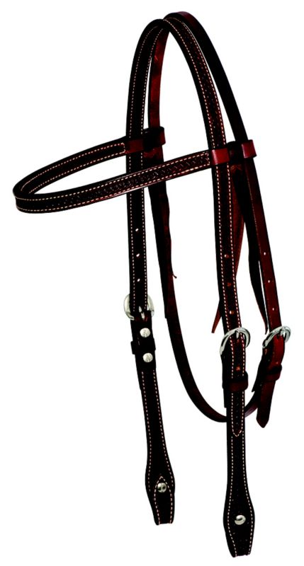 Cowboy Tack Spider Stamp Browband Headstall