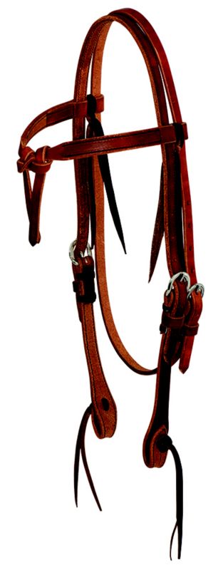 Cowboy Tack 5/8" Tied Front Browband Headstall