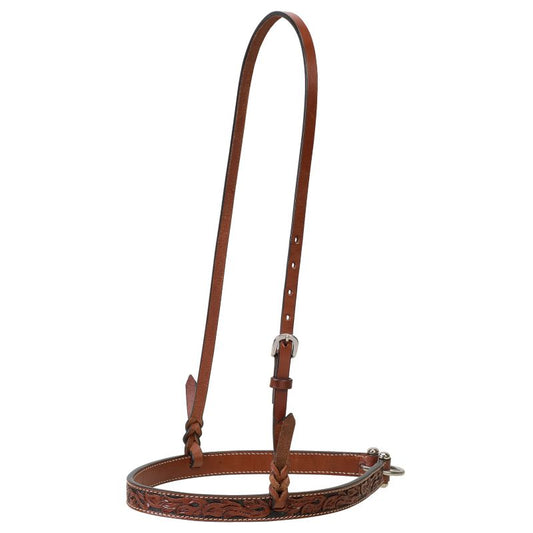 Weaver Turquoise Cross 1" Floral Carved Noseband