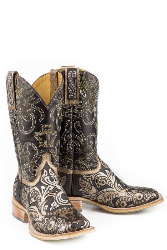 Tin Haul Ladies Golden Horns Western Boots