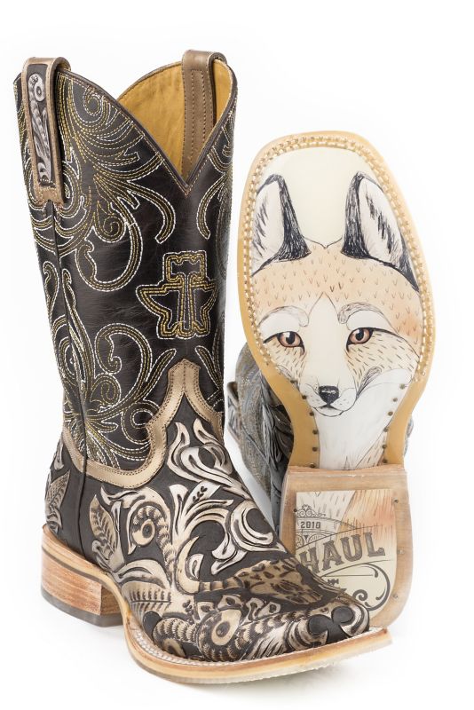 Tin Haul Ladies Golden Horns Western Boots