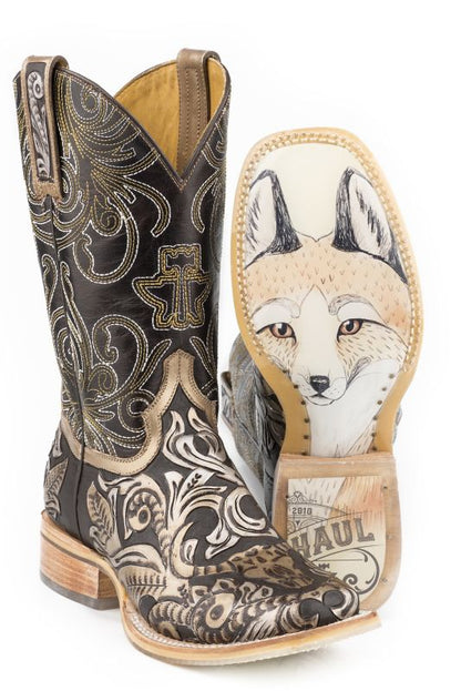 Tin Haul Ladies Golden Horns Western Boots