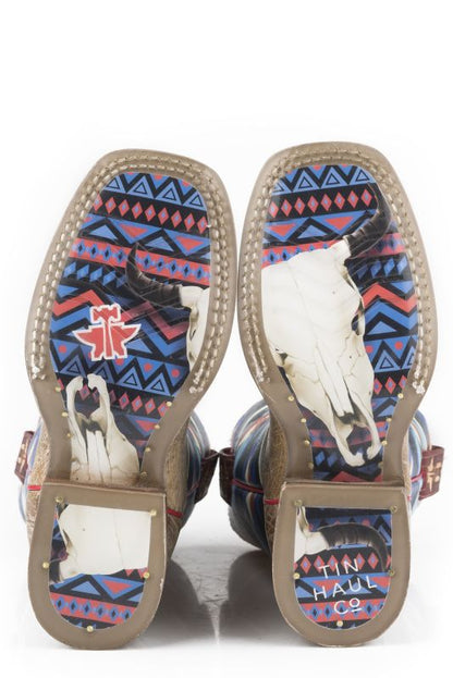 Tin Haul Kids Aztec Western Boots