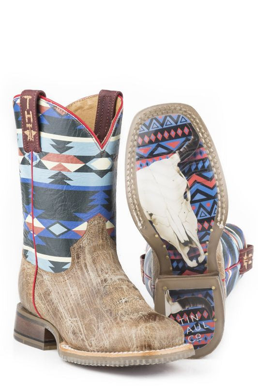 Tin Haul Kids Aztec Western Boots