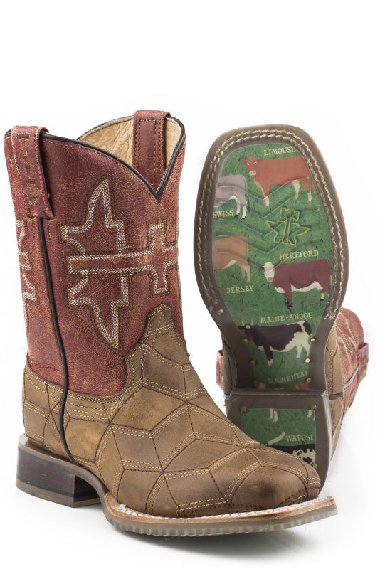 Tin Haul Little Kids 3D Illusion Western Boots