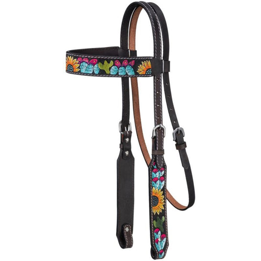 Tough1 Sunflower & Cactus Browband Headstall