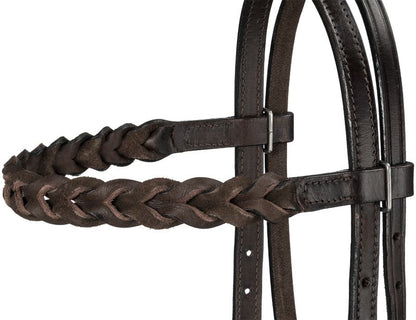 Royal King Braided Leather Browband Headstall