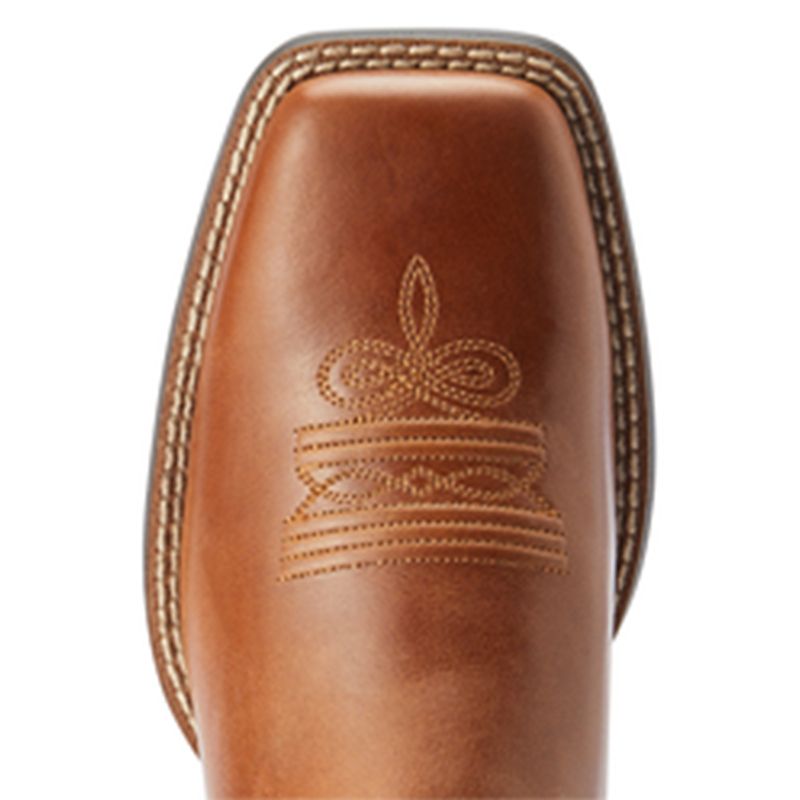 Ariat Womens Round Up Wide Square Toe Blue Boots