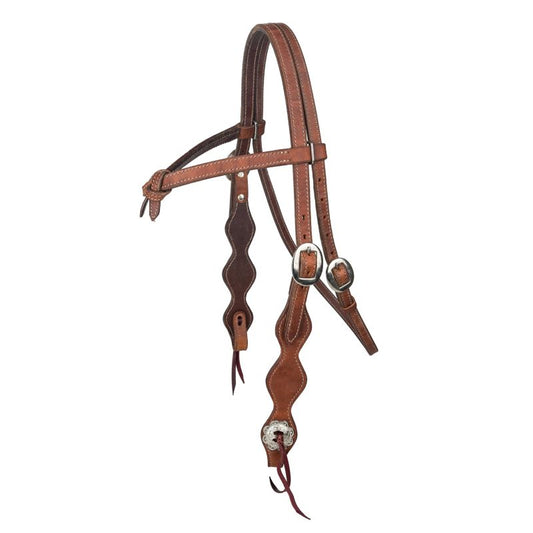 Tabelo Knotted Brow Headstall – Scallop Cheeks