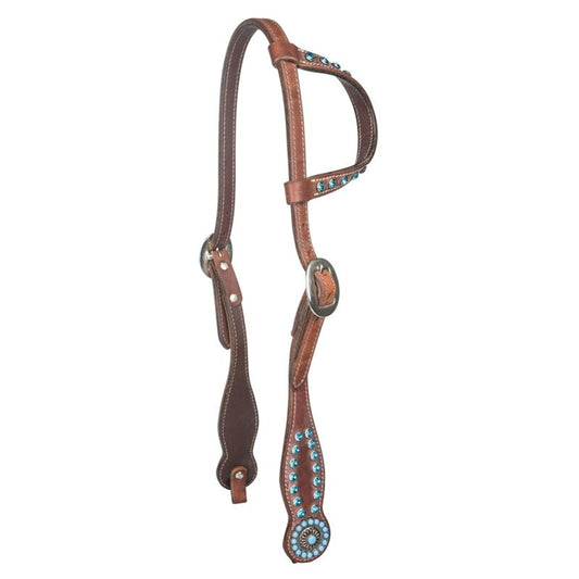 Tabelo Studded Ear Headstall – Brown