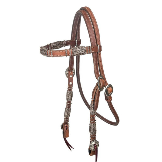Tabelo Rawhide Trim Browband Headstall