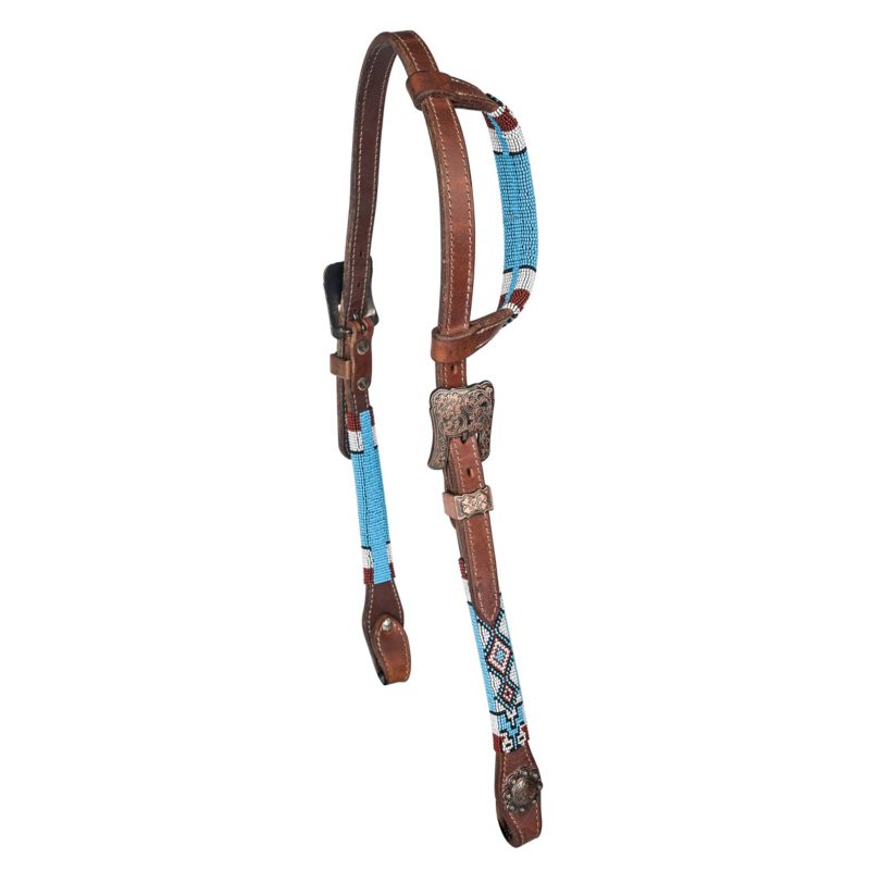 Tabelo Aztec Beaded Ear Headstall