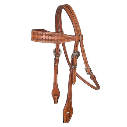 Tabelo Wide Brow Headstall - Chestnut
