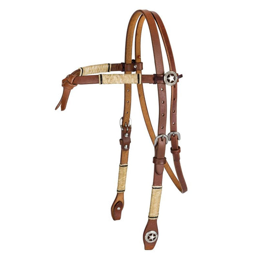 Tabelo Cross Over Headstall Rawhide Star