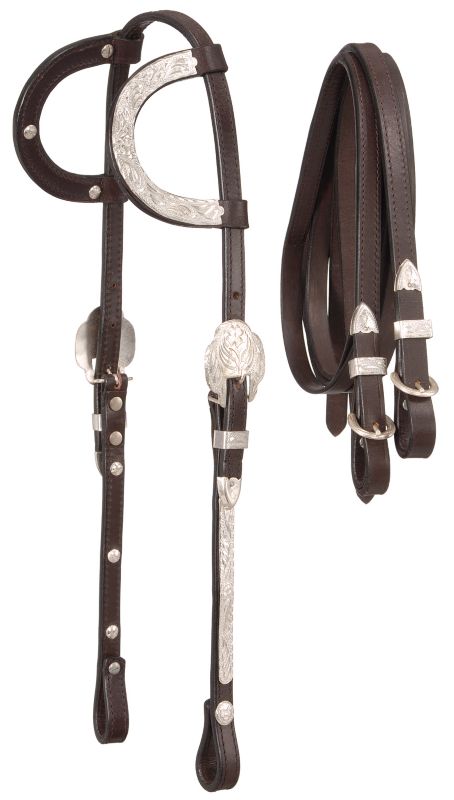 Royal King Double Ear Show Headstall w/ Reins