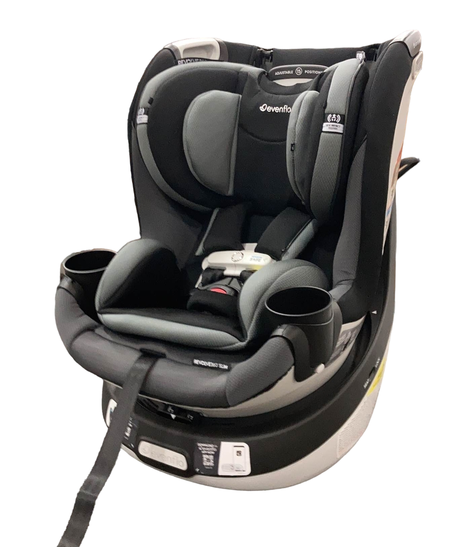  Evenflo Gold Revolve 360 Slim 2-in-1 Rotational Car Seat With SensorSafe, 2023, Obsidian Black