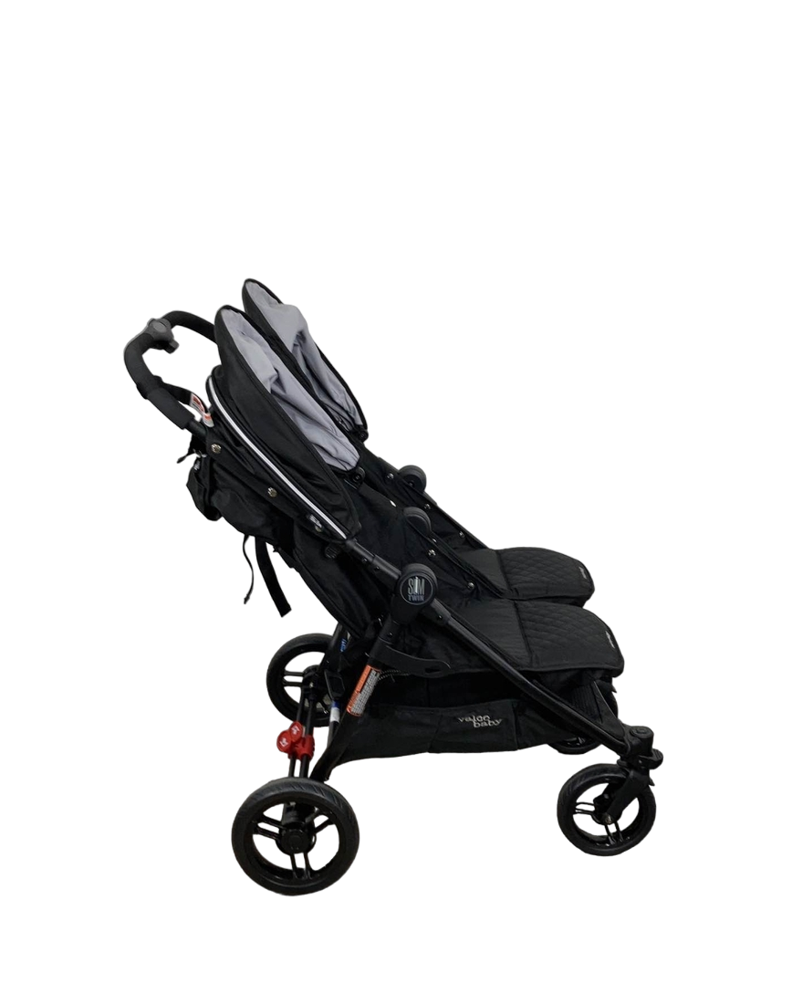  Valco Baby Slim Twin Stroller, Licorice Black, 2022