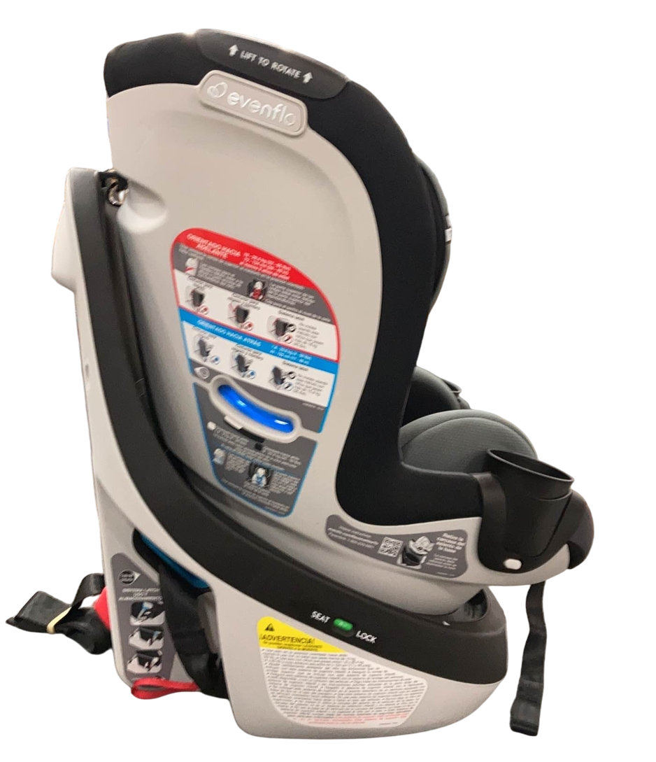  Evenflo Gold Revolve 360 Slim 2-in-1 Rotational Car Seat With SensorSafe, 2023, Obsidian Black