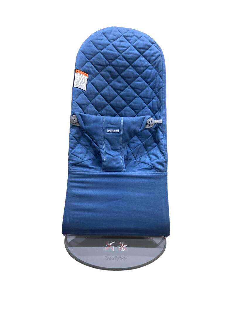  BabyBjorn Bouncer Bliss, Midnight Blue Cotton Classic Quilt
