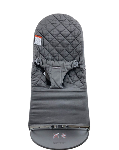 BabyBjorn Bouncer Bliss, Dark Gray Frame, Anthracite Cotton Classic Quilt