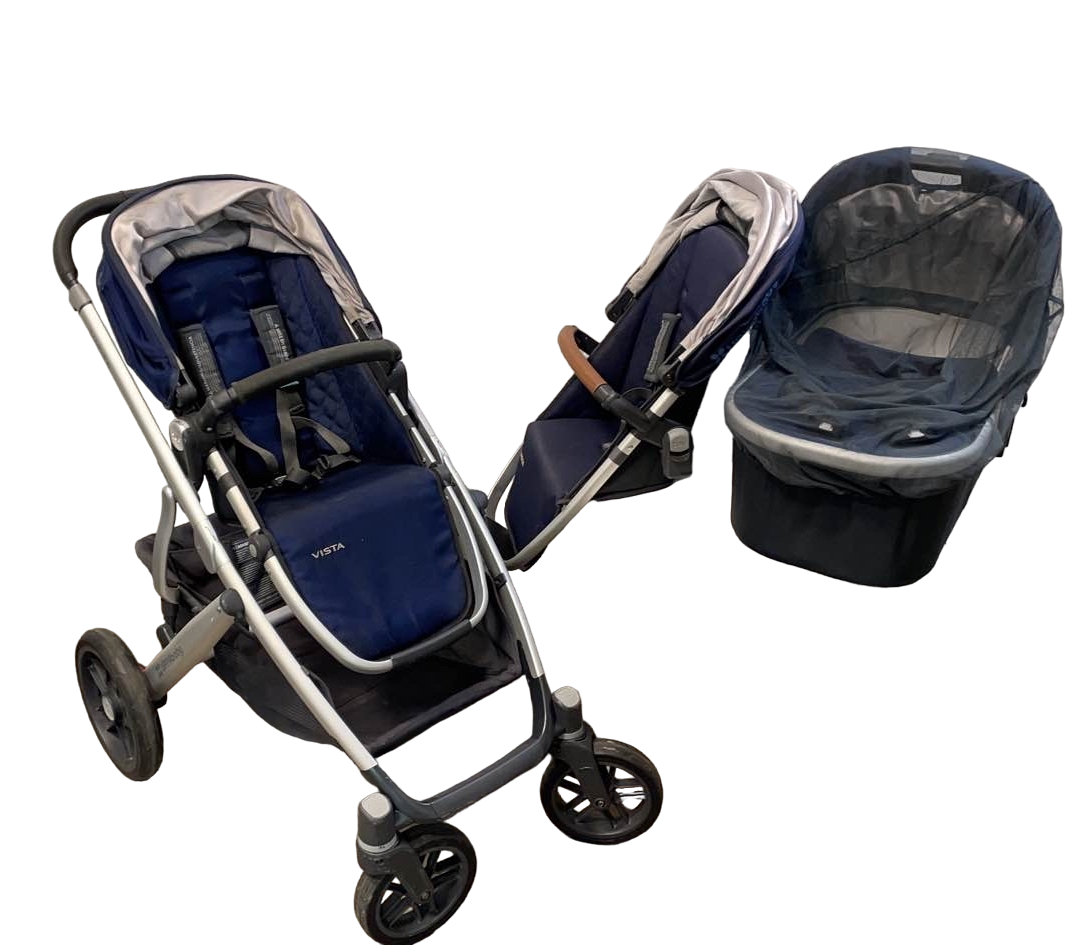  UPPAbaby VISTA Double Stroller, 2017, Taylor (Indigo)