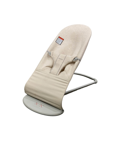  BabyBjorn Bouncer Bliss, Light Gray Frame, Light Beige 3D Jersey