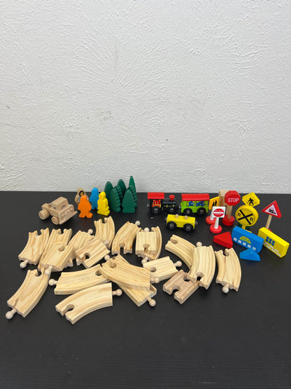  Real Wood Toys Train Set