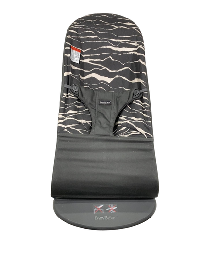  BabyBjorn Bouncer Bliss, Black Frame, Anthracite/Landscape Print Cotton