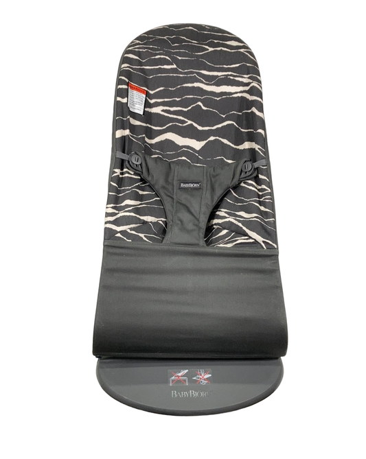  BabyBjorn Bouncer Bliss, Black Frame, Anthracite/Landscape Print Cotton