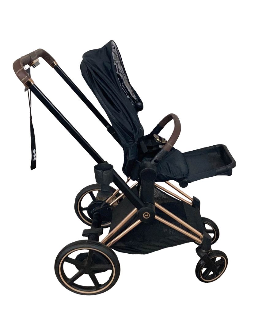  Cybex E-PRIAM Electric Stroller, Deep Black, (Charger Not Included)
