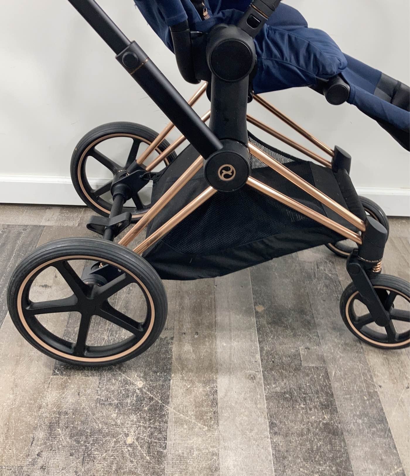  Cybex PRIAM Stroller, 2019, Rosegold, Indigo Blue