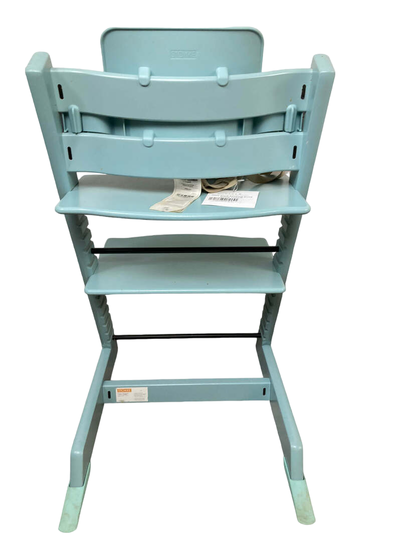  Stokke Tripp Trapp High Chair With Baby Set And Tray, Soft Mint, White