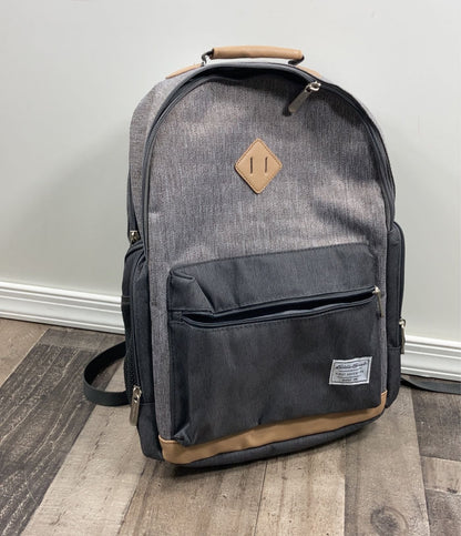  Eddie Bauer Bridgeport Diaper Backpack, Gray/Tan