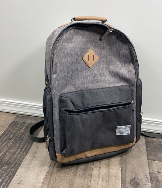  Eddie Bauer Bridgeport Diaper Backpack, Gray/Tan