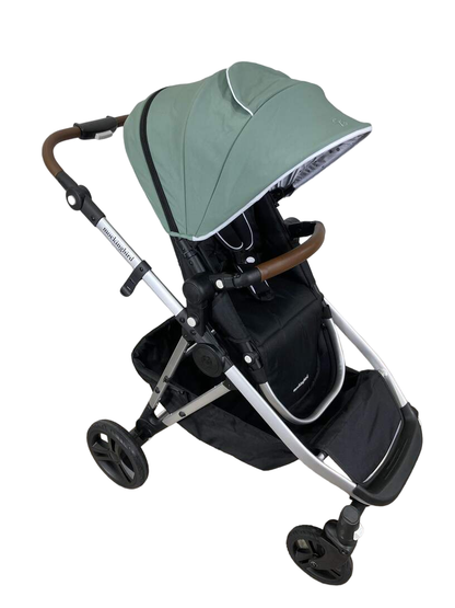  Mockingbird Single To Double Stroller, 2022, Silver With Penny Leather, Sage, Watercolor Drops