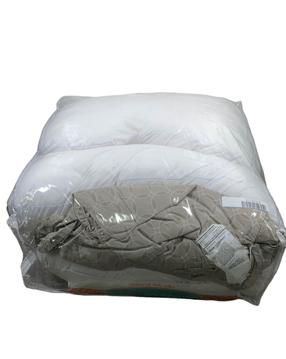  Leachco Back ‘n Belly Bliss Pregnancy Pillow, Soothing White