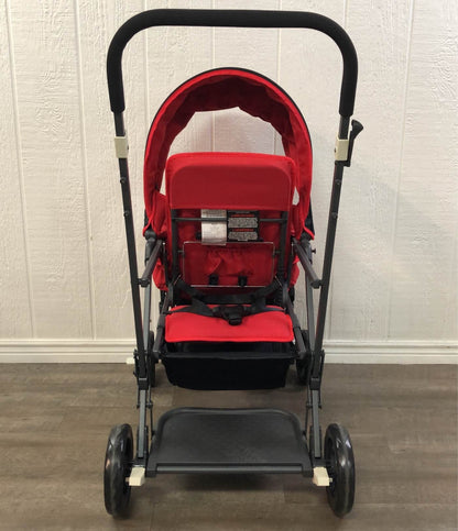  Joovy Caboose Graphite Stand-On Tandem Stroller, Red 2021