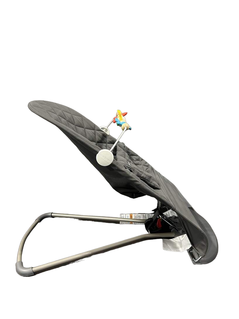  BabyBjorn Bouncer Bliss With Toy Bar, Light Gray Frame, Anthracite Cotton Classic Quilt