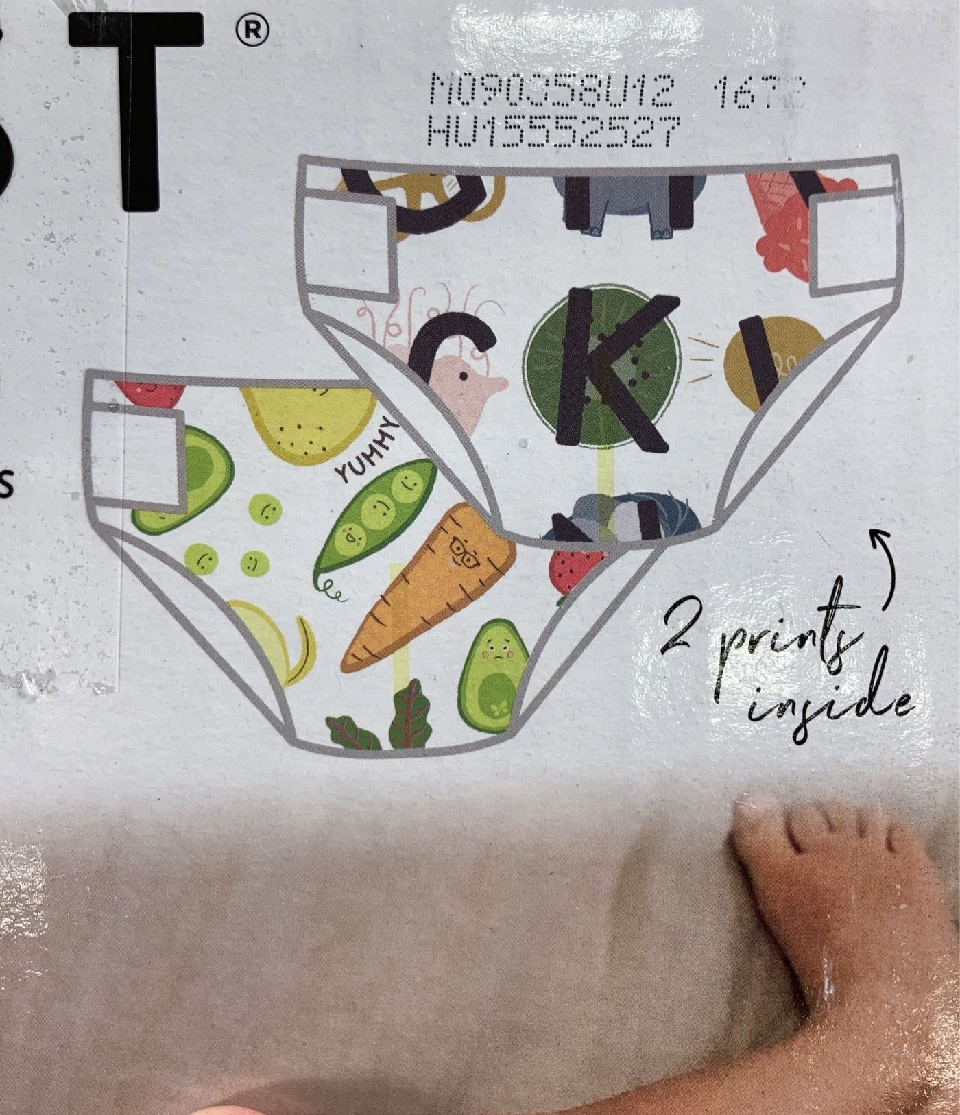  Honest Company Diapers, Size 5, So Delish/All The Letters
