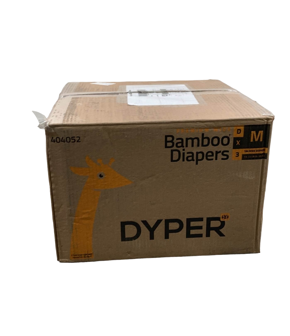  DYPER Bamboo Diaper, Medium, 184 Count