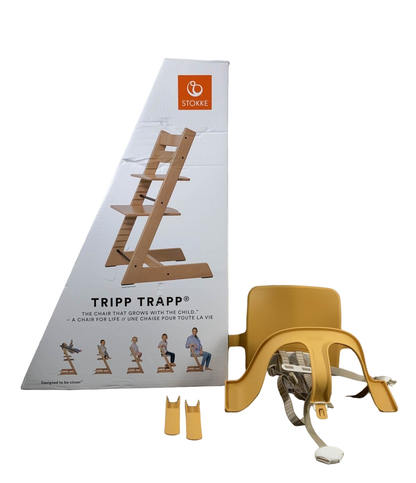  Stokke Tripp Trapp High Chair With Baby Set, Sunflower Yellow