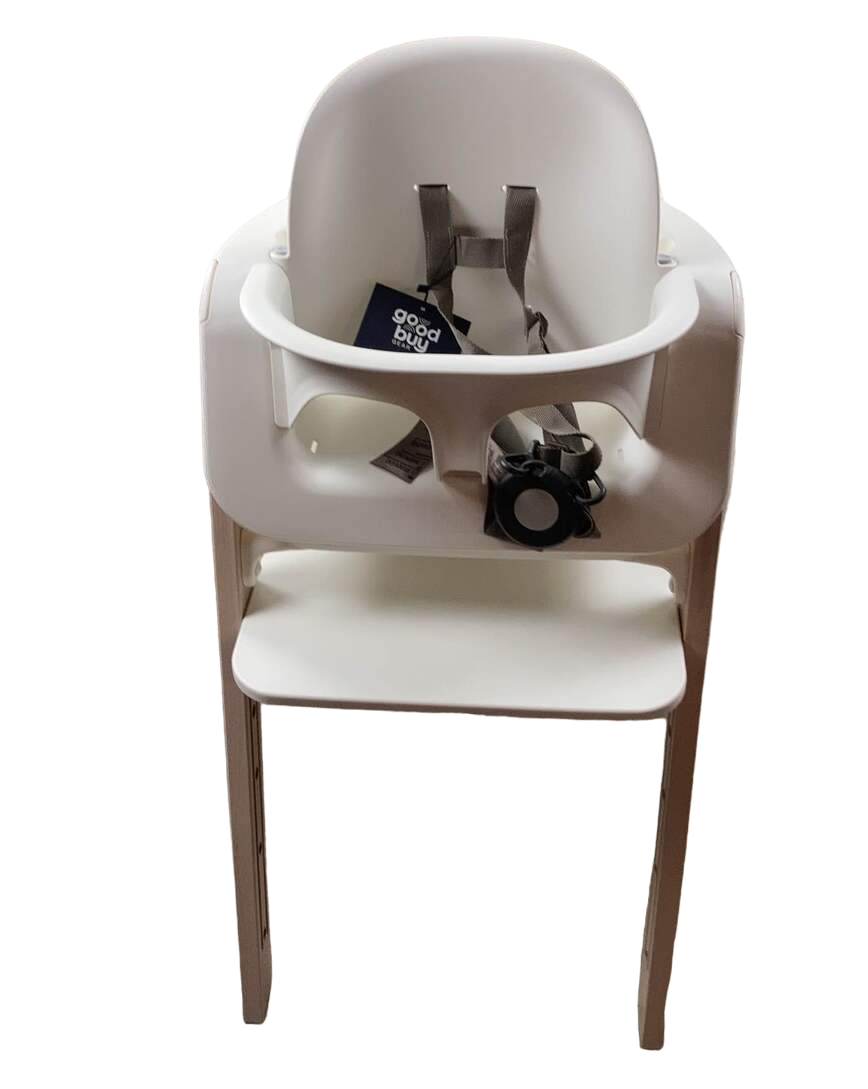 Stokke Steps High Chair, White Seat Natural Legs