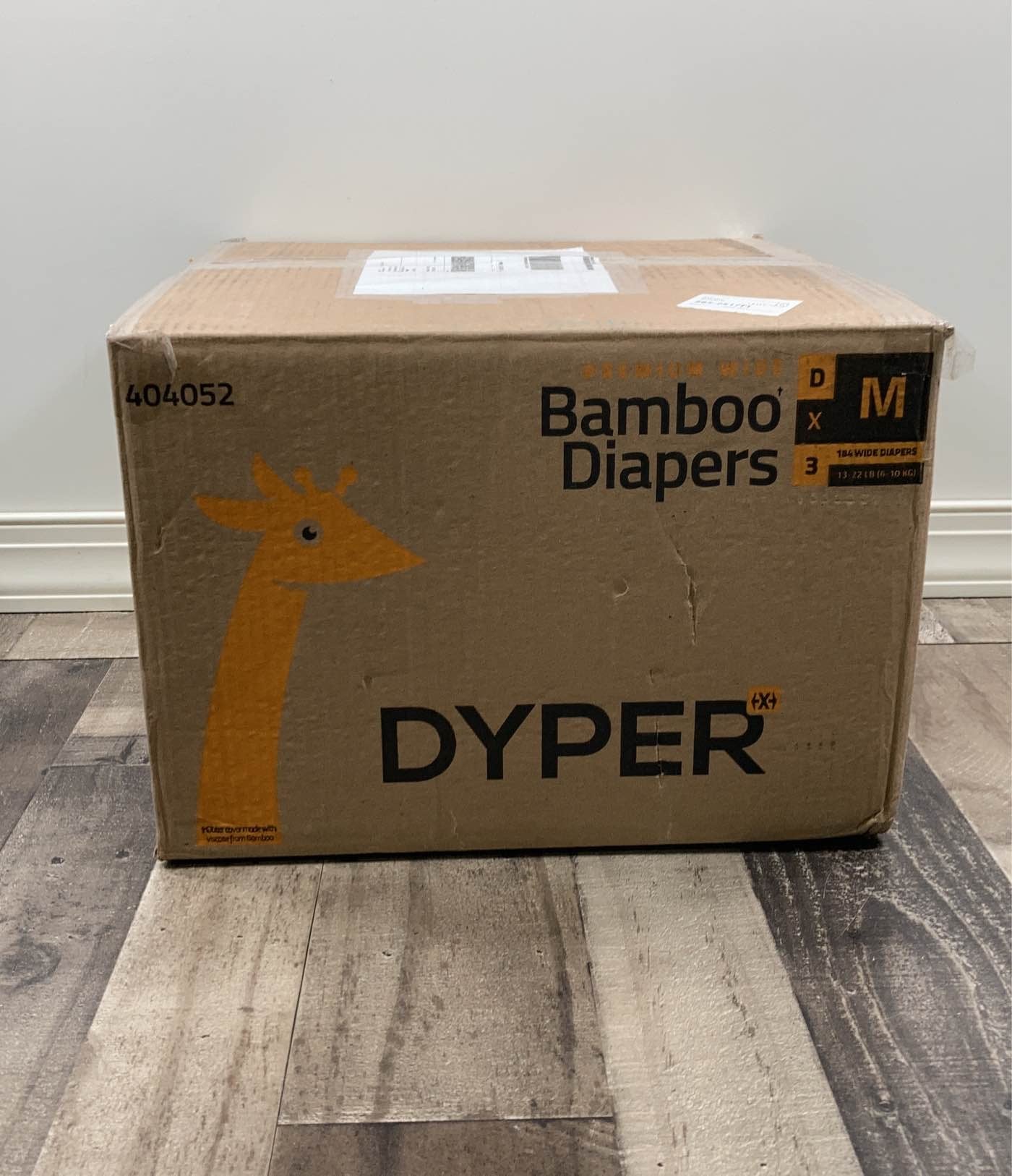  DYPER Bamboo Diaper, Medium, 184 Count