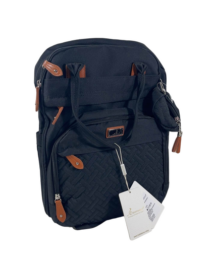  BabbleRoo Diaper Bag Backpack, Black