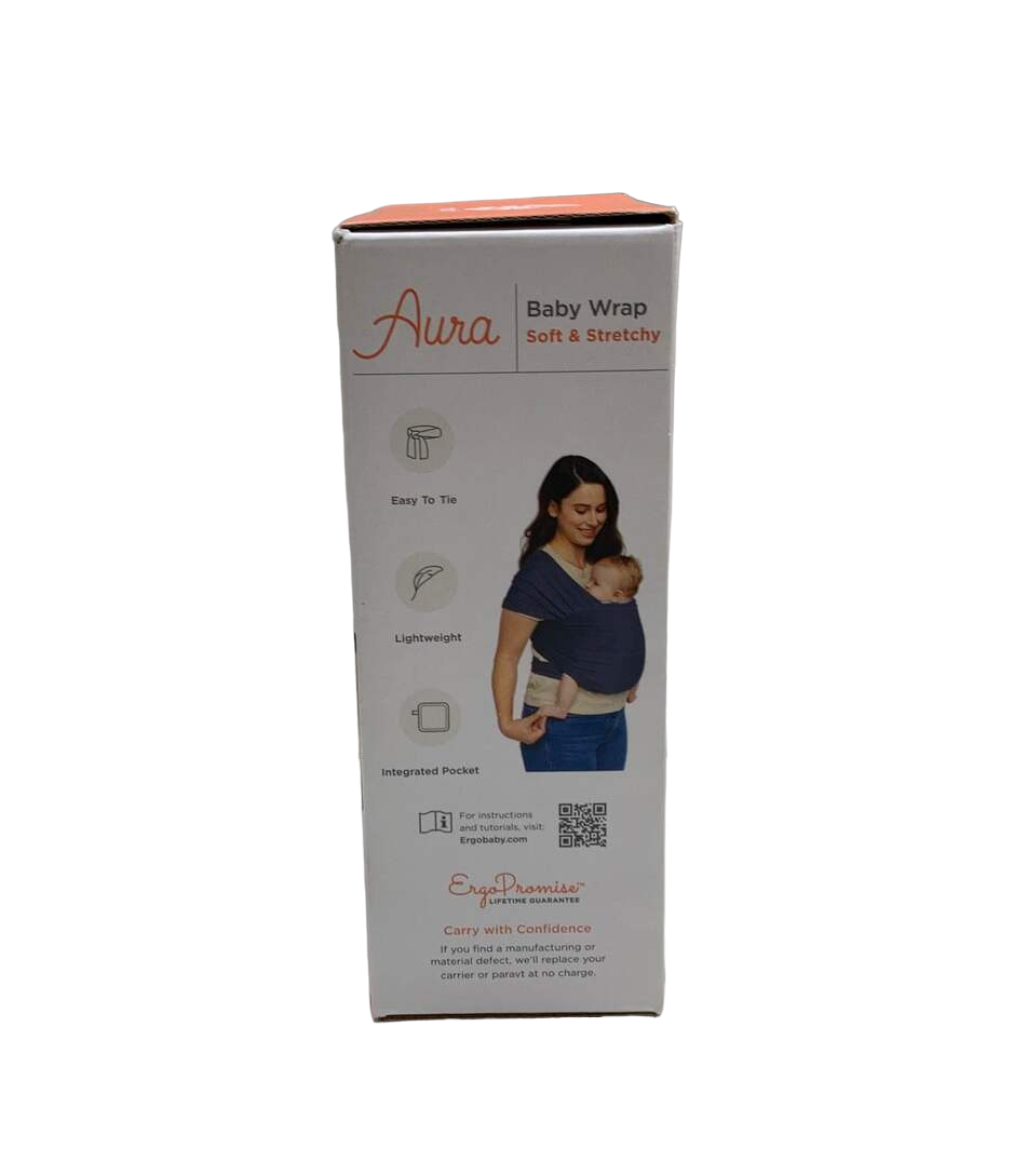  Ergobaby Aura Baby Wrap, Pure Black